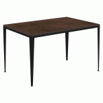 TABLE BOLONIA 120 X 80 CM STRAT CORTEN / ACIER NOIR - JAYSO