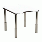 TABLE ERGO TECHNIC 110X80 RÉGLABLE COMPACT BLANC/GRIS - SUNSET CREATION
