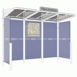 ABRI BUS CONVIVIALE 3 M BARDAGES LATÉRAUX - BLANC 9010 - PROCITY