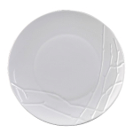 ASSIETTE COUPE PLATE ROND BLANC PORCELAINE Ø 22 CM BRUSHWOOD ARIANE