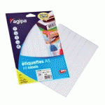 LOT DE 5 - ETIQUETTE ADRESSE JET D'ENCRE ET LASER 48,5 X 18,5 MM AGIPA 114036 BLANCHE - BOÎTE DE 448