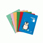 LOT DE 10 - CAHIER DE POÉSIE PIQUÉ CLAIRENFANTINE 24X32CM 48P GRANDS CARREAUX + UNI COULEUR ALÉATOIRE - ASSORTIS