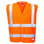 LOT DE 2 - PORTWEST FR71 GILET HV ANTISTATIQUE ET FLAMME RÉSISTANT ORANGE - TAILLE S/M