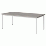 TABLE MALIBU 160X80 T3 4P STRA ABS BÉTON F186/BLC 9016