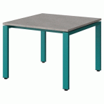 TABLE MALIBU 80X80 T3 SOUDÉ STR ABS BÉTON F186/BLEU 5018