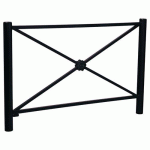 BARRIÈRE PROVINCE ROSACE 1.57 M INOX BROSSÉ - ZINC NOIR 9005 - PROCITY