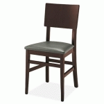 CHAISE BISTROT ROMÉO WENGÉ ASSISE GRISE