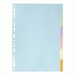 LOT DE 2 - INTERCALAIRE A4 CARTE RECYCLÉE COLORÉE EXACOMPTA FOREVER 6 ONGLETS NEUTRES MULTICOLORES - 1 JEU