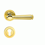 POIGNÉES DE PORTE SUR ROSACES RONDES SÉRIE R 260 SCHÖNTAL - POLI - CLÉ I KARCHER DESIGN