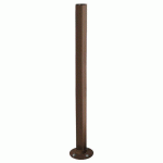 POTELET INCLINABLE AMORTICHOC INOX BROSSÉ - ZINC MARRON 8017 - PROCITY