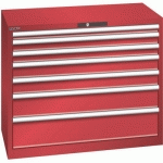 ARMOIRE 7 TIROIRS 1023X572X850MM-CAPACITÉ 200KG-ROUGE - LISTA