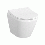 CUVETTE WC SUSPENDUE COMPACTE - SANS BRIDE - ABATTANT DUROPLAST SLIM - INTEGRA VITRA
