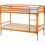 LIT SUPERPOSÉ EVOLUTION 90X190 CM SOMMIER AGGLOMÉRÉ RAL 9006 ALU - MANUTAN COLLECTIVITÉS