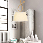 NÄVE SUSPENSION ROPE AVEC ABAT-JOUR EN TISSU, Ø 35 CM