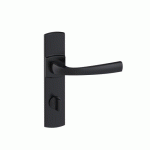 POIGNÉES DE PORTE SUR PLAQUES - ENTRAXE 165 MM - NOIR MAT ONYX - MUZE - CONDAMNATION AVEC VOYANT VACHETTE