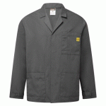 PORTWEST AS18 VESTE DE LABORATOIRE ESD GRIS ZOOM - TAILLE M