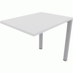 RETOUR AVEC PIED DE SOUTIEN L80XP60 ÉP.25MM BLANC/GRIS - EOL