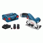 SCIE CIRCULAIRE 12V GKS 12V-26 + 2 BATTERIES 2 AH + CHARGEUR EN COFFRET L-BOXX - BOSCH - 06016A100D