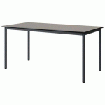TABLE MALIBU 160X80 T6 4P STRA GRIS U727/NOIR GRIS 7016