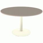 TABLE MANO Ø130 T6 - STRAT ABS CHÊNE HONGRIE/BEIGE 1013 - MOBIDECOR