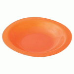 ASSIETTES CREUSES POLYPROPYLÈNE Ø 23 CM - TRANSLUCIDE ORANGE - PLASTOREX