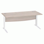 BUREAU DROIT EXCELLENS L 180 CM CHÊNE GRIS PIÈTEMENT 