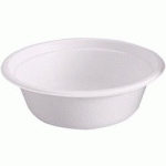 COUPELLE EN CANNE À SUCRE, ROND, 370 ML, BLANC - LOT DE 4