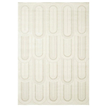 DÉCOWEB - TAPIS DE SALON COURBE GÉOMÉTRIQUE - AGOSTI - ÉCRU ET BEIGE NATUREL - 160 X 230 CM