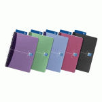 LOT DE 5 - CAHIER SPIRALE OXFORD URBAN MIX A5 14,8 X 21 CM - PETITS CARREAUX - 180 PAGES