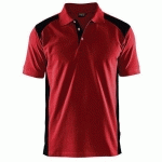 POLO PIQUÉ ROUGE/NOIR TAILLE XS - BLAKLADER