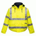 PORTWEST S773 BLOUSON PILOTE HV PLUIE BIZFLAME ANTISTATIQUE ET FLAMME RETARDANT JAUNE - TAILLE XXXL
