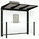 ABRI BUS VENISE 2.50 M AVEC BARDAGES LATÉRAUX - NOIR 9005 - PROCITY