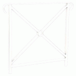 BARRIÈRE HÉRITAGE SIMPLE CROIX 80CM DOUBLE CROSSE BLANC 9010 - PROCITY