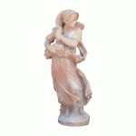 BISCOTTINI - STATUE VIEILLIE, EN TERRE CUITE TOSCANE L37XPR40XH142 CM MADE IN ITALY