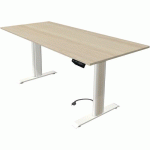 BUREAU RÉGLABLE MOVE 1 ADVANCE CHÊNE/BLANC - 180X80 CM - KERKMANN