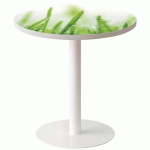 GUÉRIDON BAS EASY OFFICE PIED MÉTAL Ø 60 CM PLATEAU COLORIS DÉCOR NATURE - MANUTAN COLLECTIVITÉS