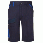 LOT DE 2 - PORTWEST CD114 BERMUDA COTON BICOLORE WX1 MARINE/ROYAL - TAILLE 40