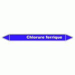 LOT DE 5 - MARQUEUR TUYAUTERIE - CHLORURE FERRIQUE - VINYLE LAMINÉ 450 X 52 MM