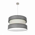 SUSPENSION HOME 3XE27 NICKEL/GRIS-BEIGE REGX60X60 CM