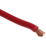 FIL DE CÂBLAGE, SECTION 4 MM², 1000 V ROUGE CUIVRE, MAXIMUM +70 °C, 25M ( PRIX POUR BOBINE DE 25 MÈTRES ) - RS PRO