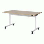 TABLE MALIBU RAB. 160X80 T6 DL STRA ALAISÉ ACACIA/BLC 9016 - MANUTAN EXPERT