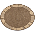 TAPIS EN CORDE SIZAL FLOORLUX CERCLE 20195 CAFÉ / MAIS BROWN CERCLE 160 CM