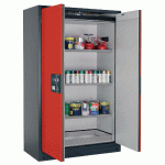 ARMOIRE SÉCURITÉ Q-PEGASUS-90 Q90.195.120.WDAC GRIS/ROUGE - MANUTAN COLLECTIVITÉS