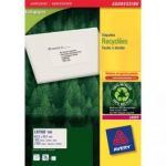 AVERY BOÎTE DE 2100 ÉTIQUETTES ADRESSE LASER RECYCLÉES BLANC 63,5X38,1 LR7160-100