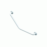 BARRE D’APPUI EN ACIER INOXYDABLE RECOUVERT D’EPOXY COUDÉE 135° 400X400MM 2 ZONES DE FIXATION- AKW - 01243WH