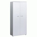 ARMOIRE HAUTE PORTES BATTANTES H 200 X L 90 CM SQUADRA BLANCHE