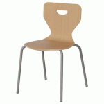 CHAISE MALIBU 4P - T4 - COQUE HÊTRE / ACIER GRIS 9006 - MANUTAN EXPERT