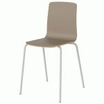 CHAISE MALIBU 4P T7 COQUE GRIS ARGILE U727/ ACIER BLANC 9016