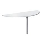 EXTENSION RECTANGLE NF ENVIRONNEMENT BLANC - H. 72 X L.60 CM - PIED TUBE ALUMINIUM