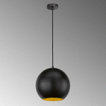 FISCHER & HONSEL SUSPENSION MYLON, NOIRE/DORÉE, SPHÉRIQUE
